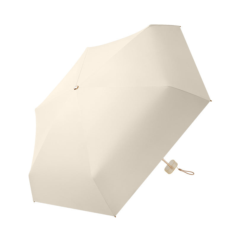 6-fold Capsule Umbrella - For Sun & Rain, High-end Design, UV Protection, Portable & Stylish