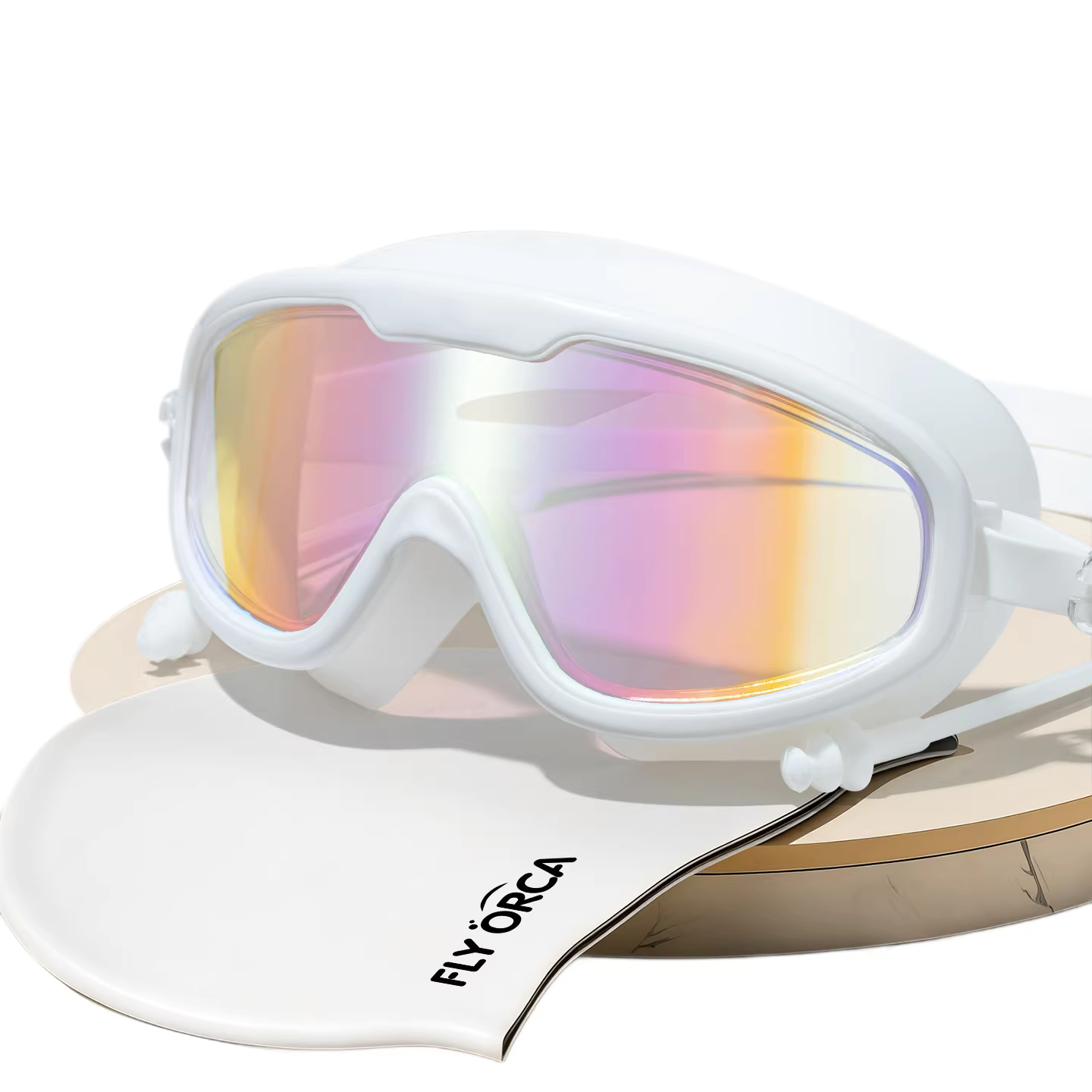 Adult Large Frame Swimming Goggles - Anti-Fog & Waterproof