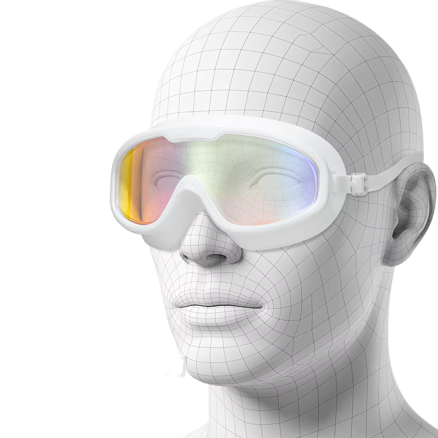 Adult Large Frame Swimming Goggles - Anti-Fog & Waterproof