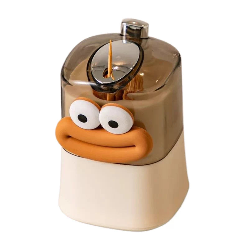 Cream Style Automatic Toothpick Dispenser - High-end Design, For Home & Restaurant, Modern & Stylish