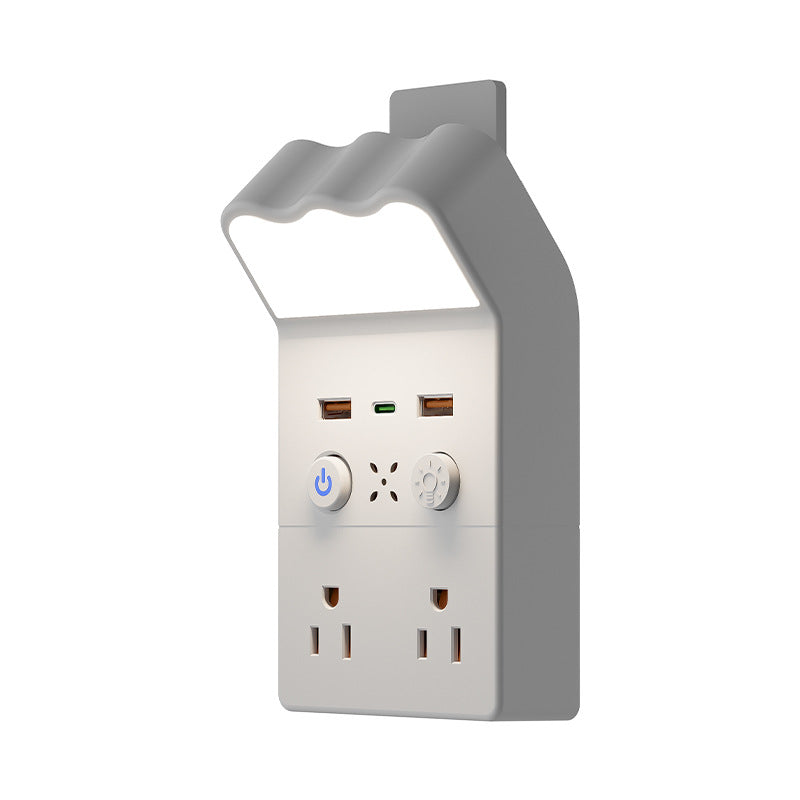 Universal Power Adapter - US & UK Plug, Multi-Outlet, Remote Control, Night Light, Travel Essential
