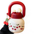 Tonneau Bucket Double-mouth Water Bottle - Large Capacity, For Students, Trendy & Cute, Portable