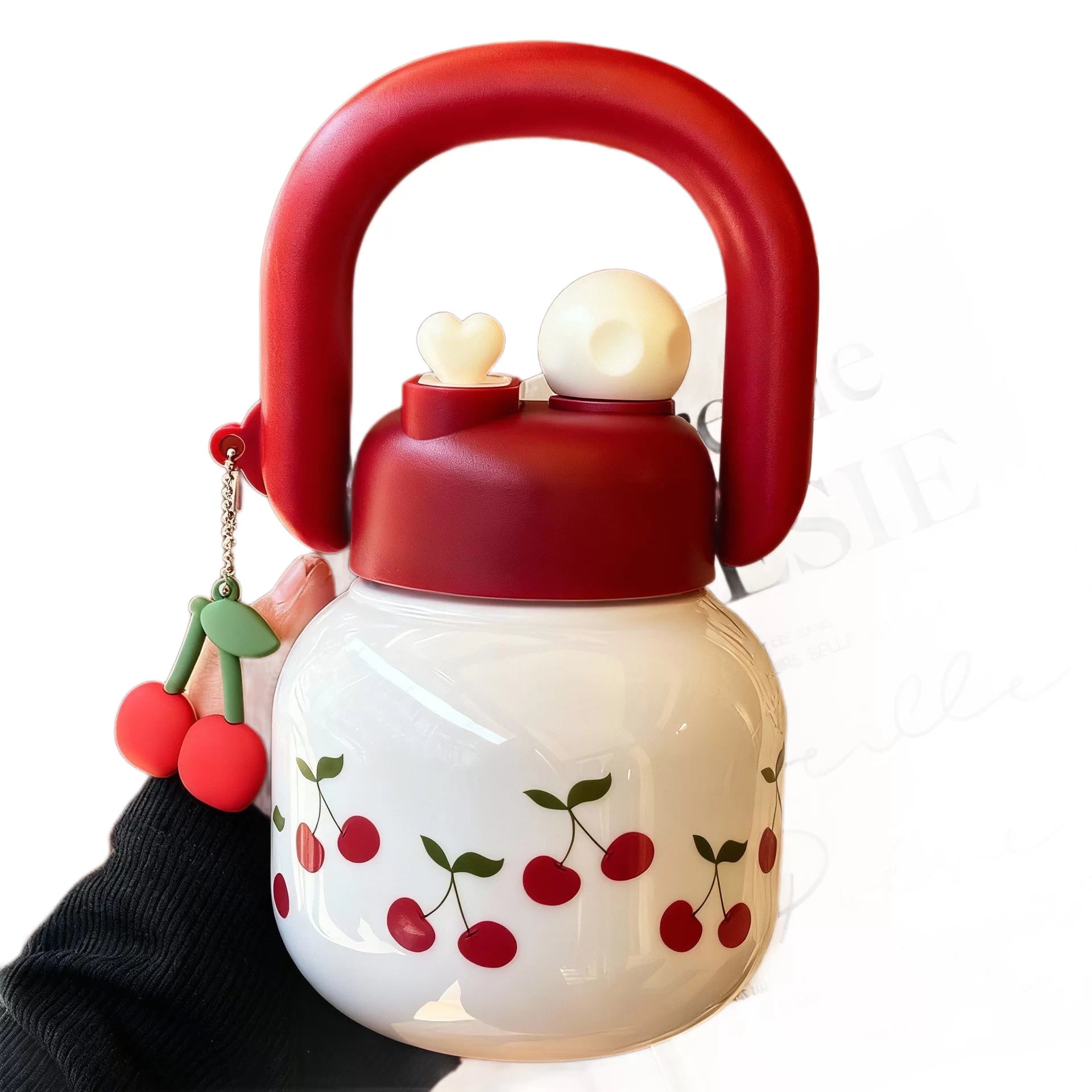 Tonneau Bucket Double-mouth Water Bottle - Large Capacity, For Students, Trendy & Cute, Portable