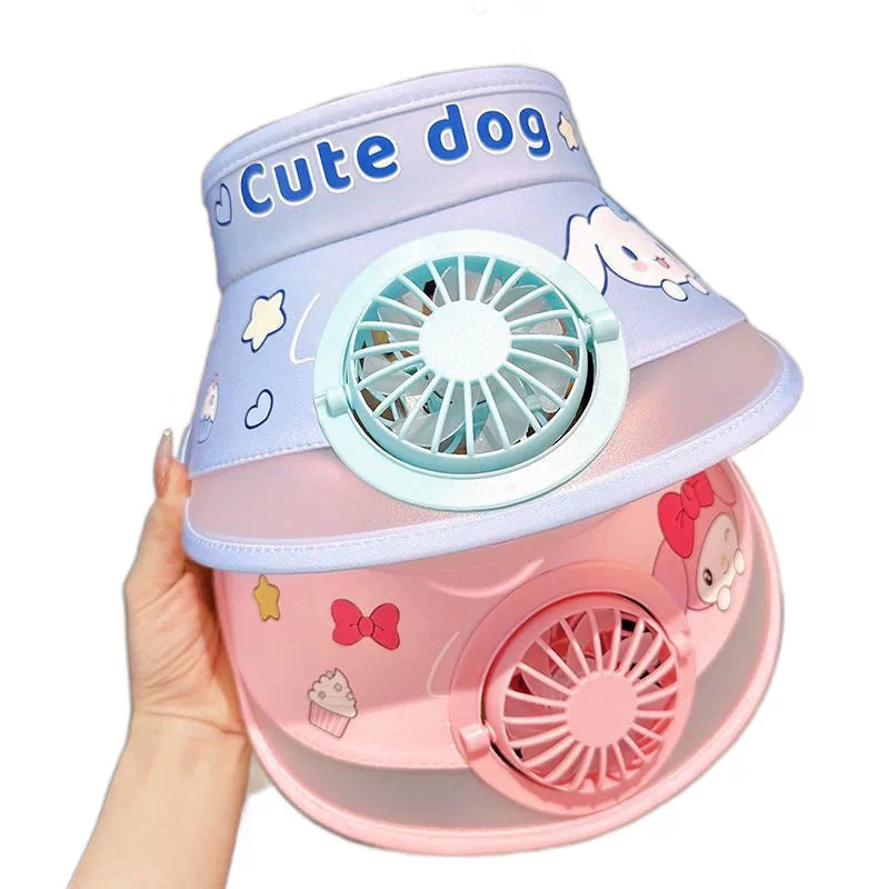 Kids Cooling Sun Hat With Fan - For Summer & Travel, UV Protection, For Boys, Girls, And Babies