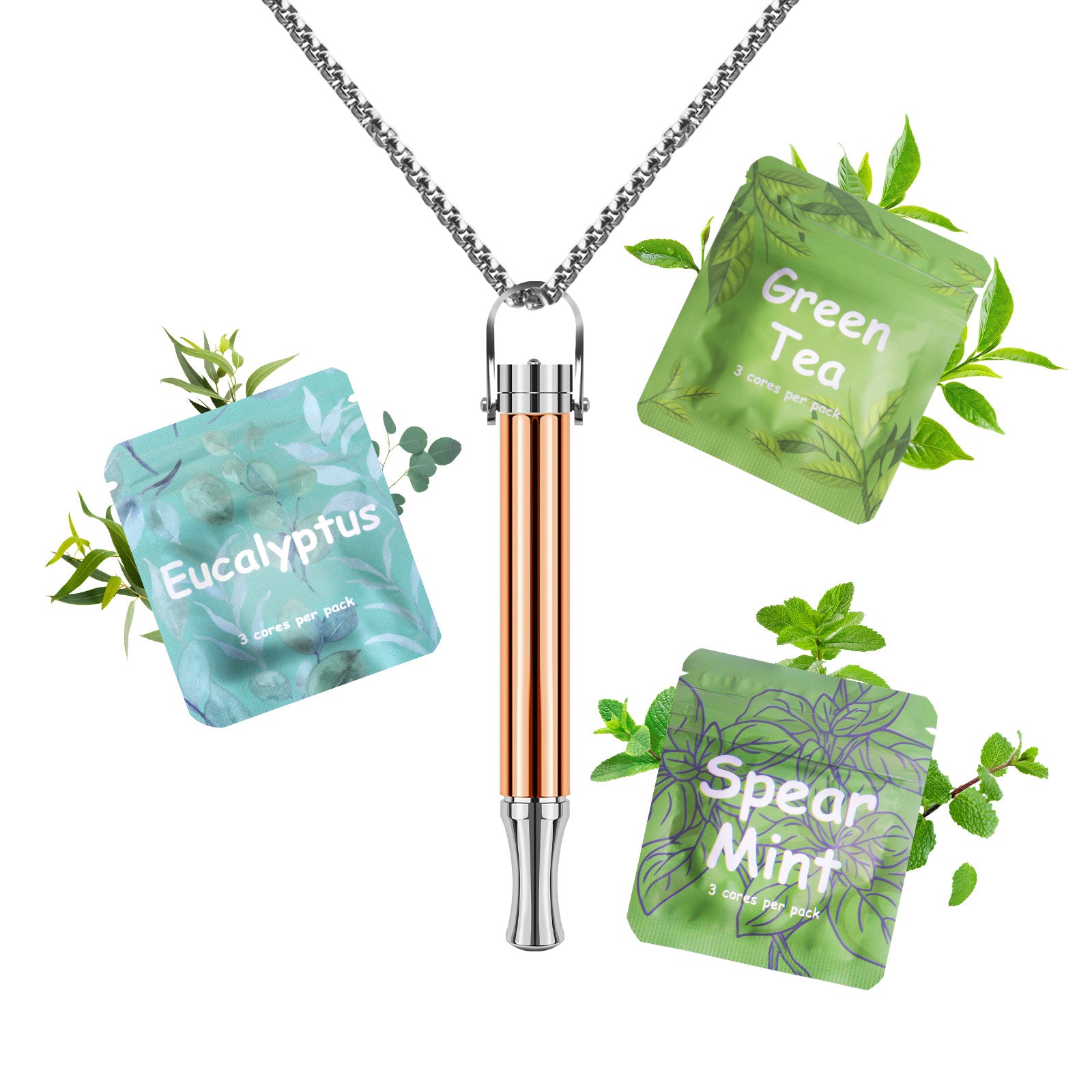 Stainless Steel Breathing Pendant - Aromatherapy & Meditation Aid
