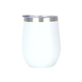 Double-Layer Vacuum Stainless Steel Egg Cup - 12oz, Creative Design, Wine Glass Shape, U-Shaped Ice Holder