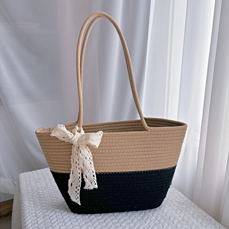 Large Capacity Woven Tote Bag for Women Beach Bag Summer Travel Carryall Handbag Crossbody Shoulder Bag Gift for Her Mothers Day Womens Day Birthday