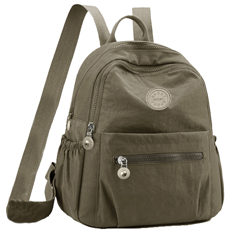 Stylish Nylon Oxford Fabric Backpack for Women Lightweight Durable Trendy Korean Style Small School Commuter Bag Fashionable Casual Daypack with Multiple Compartments and USB Charging Port