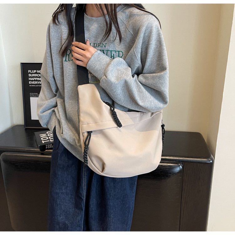 2024 New Fashion Oxford Cloth Crossbody Bag for Women Lightweight Casual Shoulder Bag Student Daily Use Versatile Dumpling Style Bag Trendy Minimalist Design Comfortable Adjustable Strap
