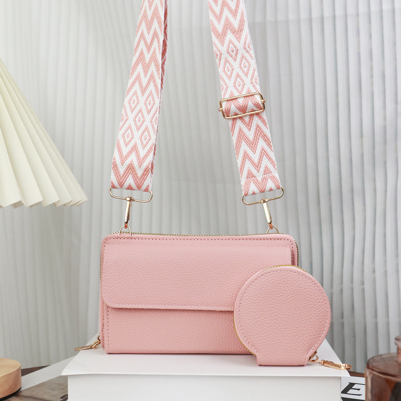 Women Crossbody Phone Bag Japanese Style Minimalist Fashion Small Shoulder Bag with Wide Adjustable Strap Multi Functional Mother Daughter Matching Design for Daily Use Travel and Streetwear