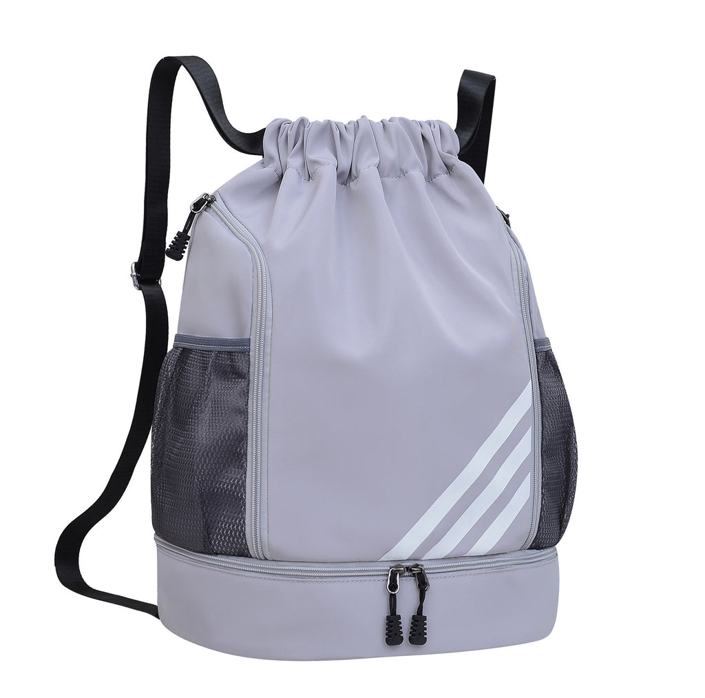 Large Capacity Foldable Drawstring Backpack for Travel Gym Sports Basketball Unisex Lightweight Durable Water Resistant College Student Commuting Hiking Outdoor Activities
