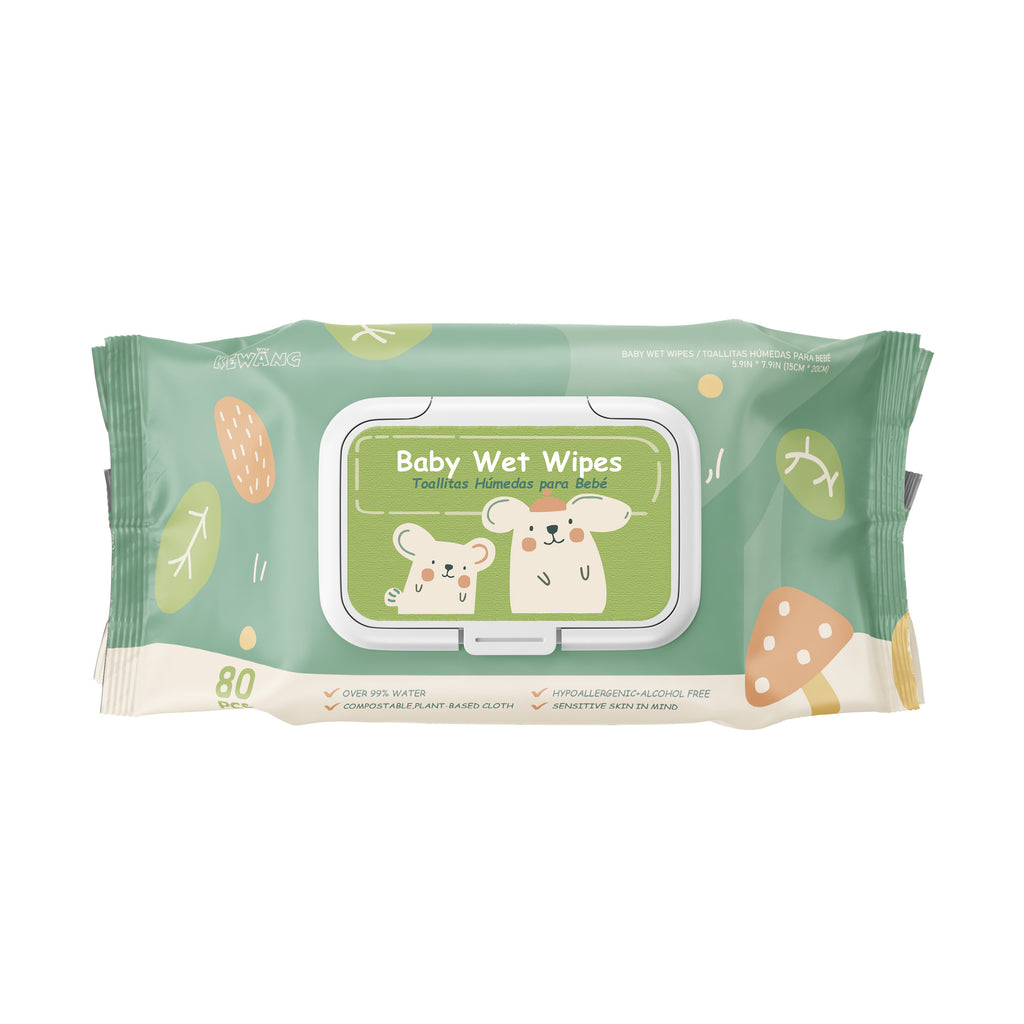 Premium Extra Thick Baby Wipes 80 Count Large Pack Gentle Hypoallergenic Cleansing Wipes for Face Hands and Diaper Area Safe for Newborns Sensitive Skin Pediatrician Tested