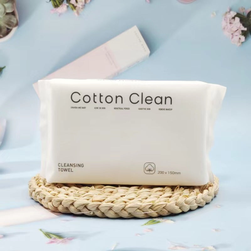 Premium 100% Cotton Disposable Face Towels Extra Thick Soft Gentle for Face Cleansing Makeup Removal Sensitive Skin Baby Care Spa Salon Bulk Pack