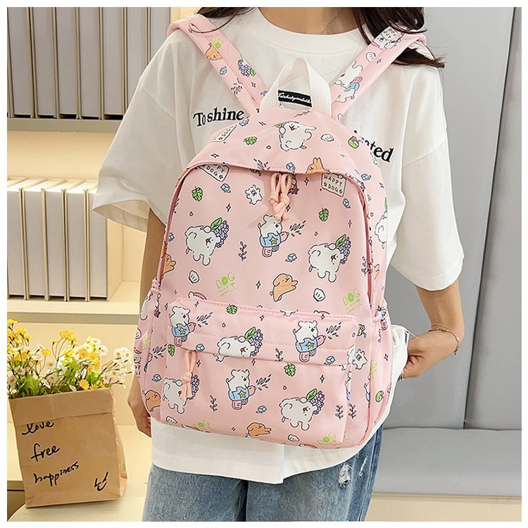New Japanese Style Cute School Backpack for Girls and Elementary Students with Trendy Instagram Inspired Prints Large Capacity Versatile Fashionable Dual Shoulder Bag for Daily Use and Campus Life