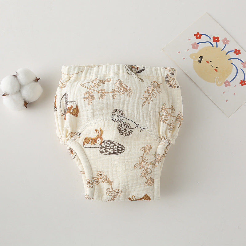 Premium 100% Cotton Korean Style Potty Training Pants for Babies Soft Breathable Absorbent Leak Proof Diaper Alternative with Gentle Elastic Waist and Eco Friendly A Grade Fabric