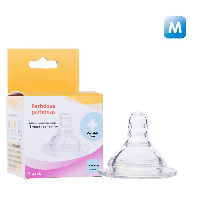 PabaBet Wide Neck Baby Bottle Nipples Compatible with Standard Wide Mouth Bottles Soft Silicone Feeding Nipples for Newborns Infants and Toddlers BPA Free Safe Gentle on Gums