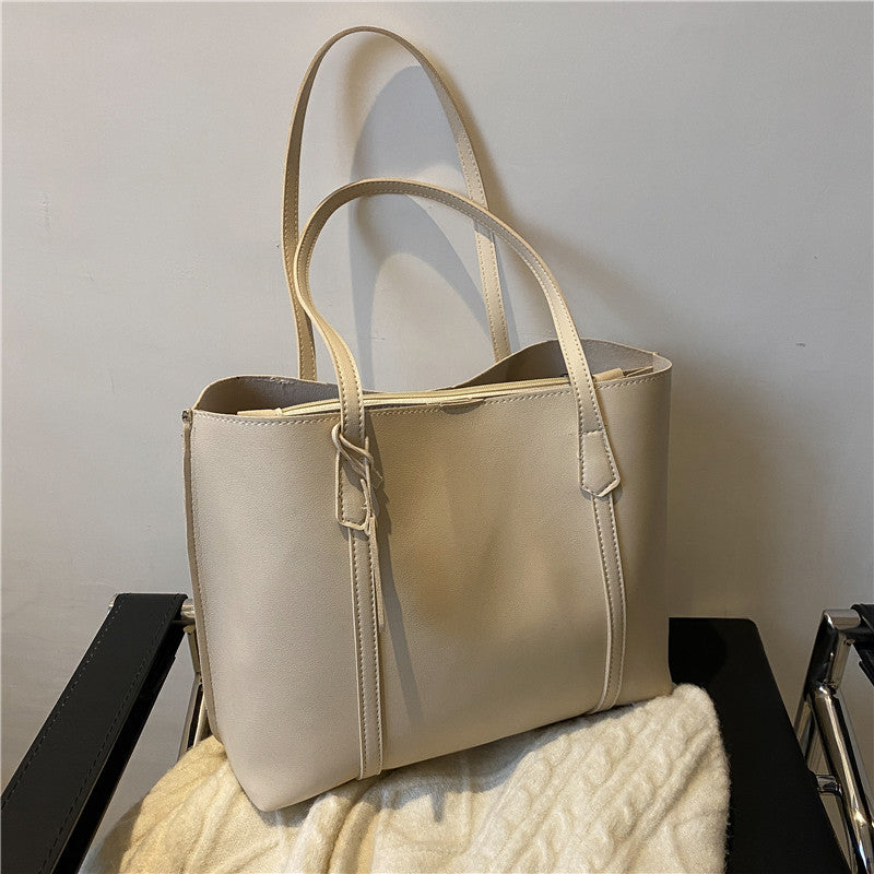 Women Large Tote Bag for Fall Winter 2024 Stylish Korean Inspired Soft Leather Oversized Shoulder Bag with Spacious Interior Perfect for Work School Daily Use Casual Chic Everyday Essential