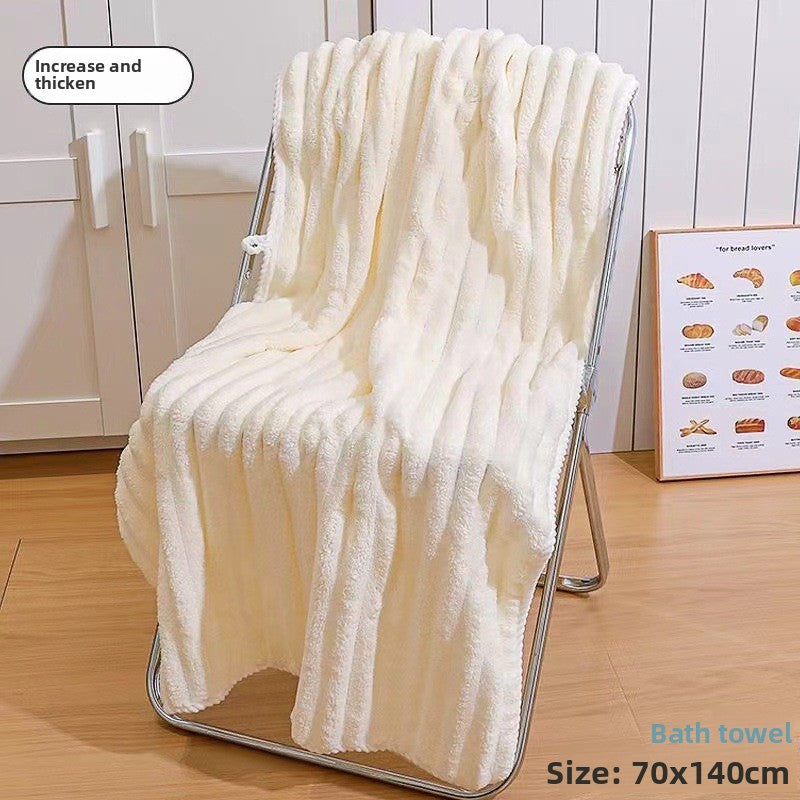 Premium Ultra Soft Coral Fleece Bath Towel Extra Large Thick Absorbent Quick Dry Beach Towel for Adults Home Spa Swimming Pool Travel