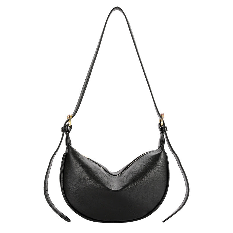 Korean Style Soft Leather Crossbody Bag for Women Minimalist Chic Underarm Shoulder Bag Fashionable Versatile Casual Purse with Elegant Design Trendy Dumpling Shape Lightweight Everyday Accessory
