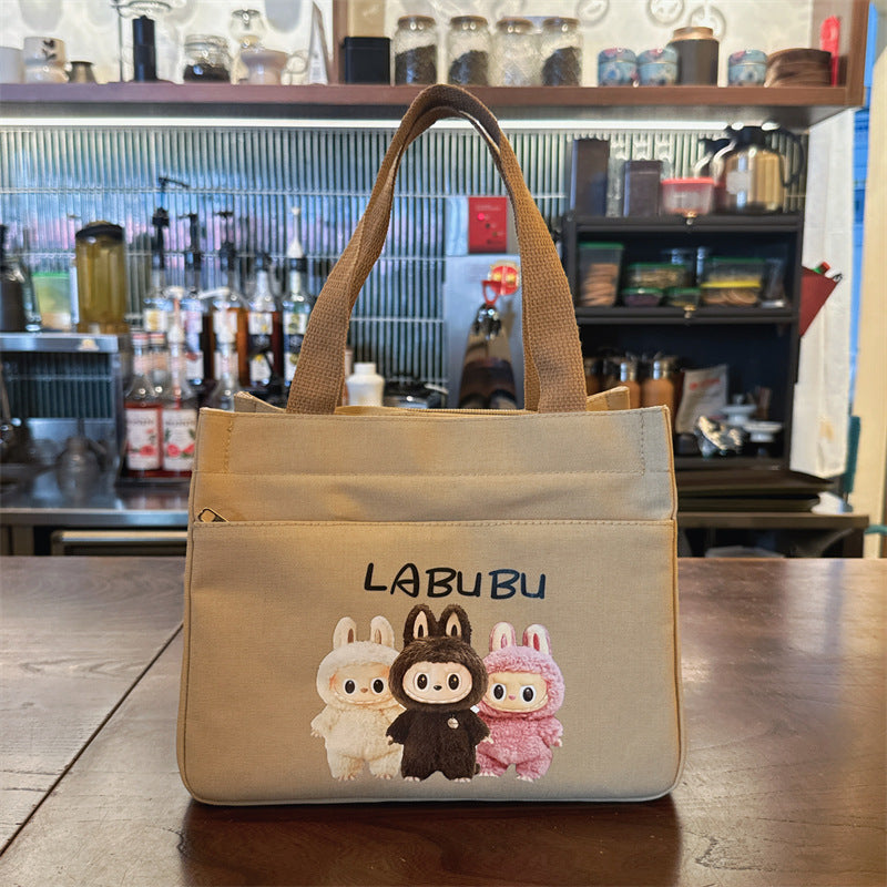 Large Capacity Canvas Tote Bag for Women Stylish Minimalist Work Commuter Mom Student Lunch Box Carrier Reusable Eco Friendly Shoulder Handbag with Sturdy Handles