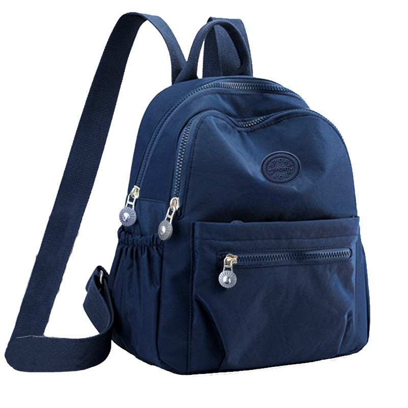 Stylish Nylon Oxford Fabric Backpack for Women Lightweight Durable Trendy Korean Style Small School Commuter Bag Fashionable Casual Daypack with Multiple Compartments and USB Charging Port