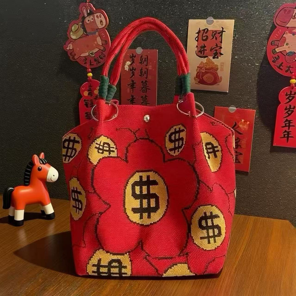 Korean Minimalist Floral Tote Bag for Women Stylish Lightweight Everyday Shoulder Bag Fashionable Office Commute and Casual Outing Purse with Spacious Interior and Trendy Aesthetic