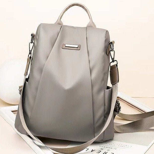 Women's 2025 Multifunctional Dual Use Backpack for Travel Work School Lightweight Water Resistant Anti Theft Large Capacity Nylon Bag with Laptop Compartment and USB Charging Port