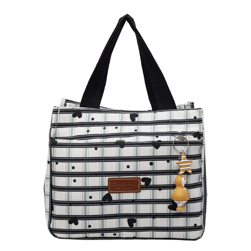 Large Capacity Portable Fashionable Lunch Bag for Women Stylish Commuter Tote with Multiple Compartments Ideal for Work School Travel and Daily Use Lightweight Durable Waterproof Design Perfect as Mak
