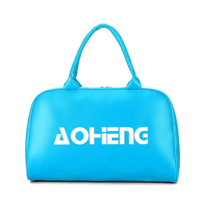 Wholesale Unisex Sports Gym Bag Made of Durable PU Leather with Dry Wet Separation Compartment Ideal for Short Trips Fitness Training and Daily Use Customizable with Personalized Printing Option