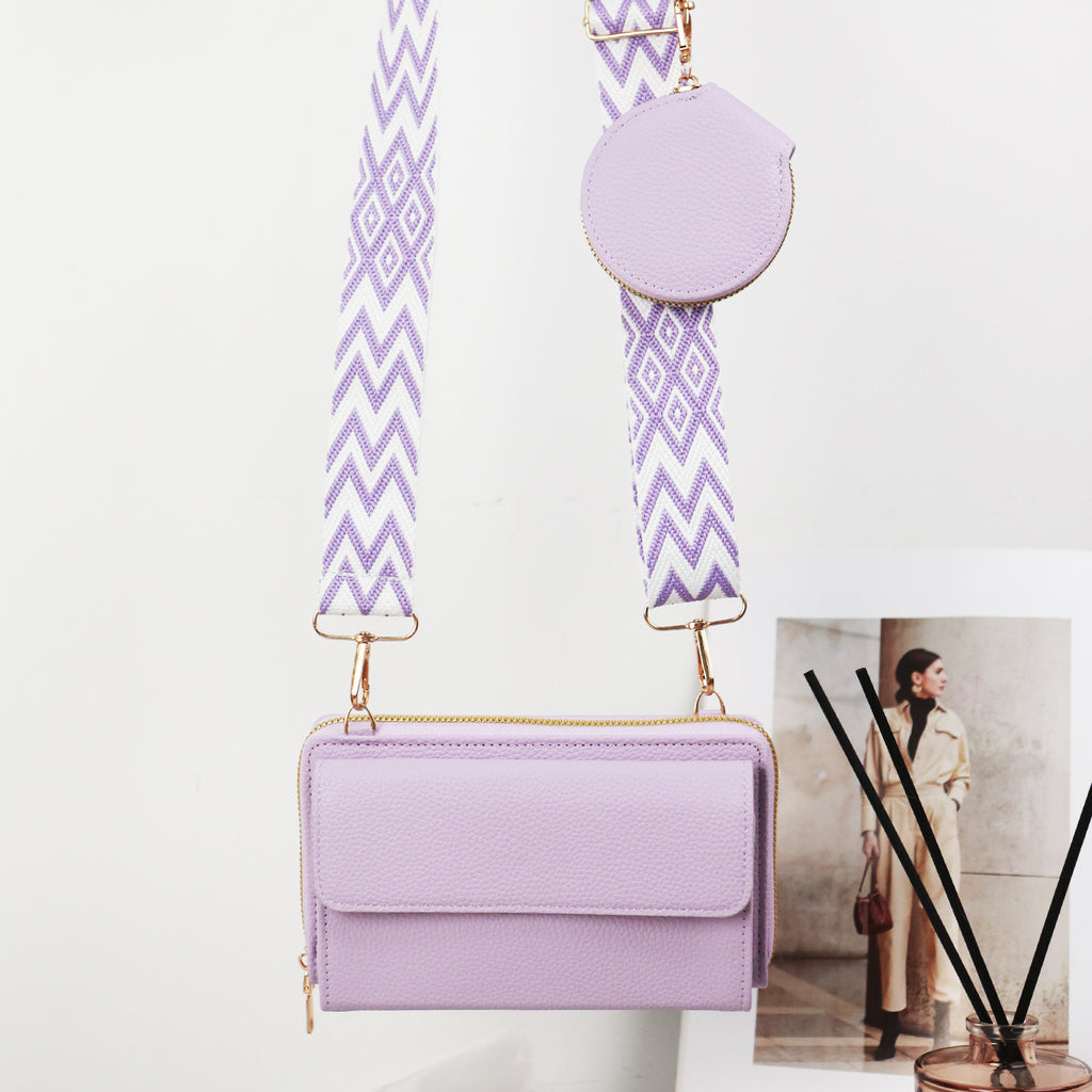 2025 New Fashionable Multi Functional Large Capacity Women Crossbody Bag with Detachable Inner Pouch Stylish Minimalist Japanese Inspired Textured Litchi Leather Shoulder Bag for Smartphones Tablets and Da