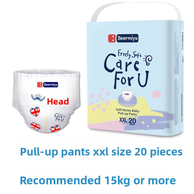Beermiyu UK Premium Ultra Thin Breathable Baby Pull Up Diapers for Toddlers Dry Comfort Fit Leak Proof Soft Elastic Waist NB to XXXL Sizes Hypoallergenic Gentle on Sensitive Skin