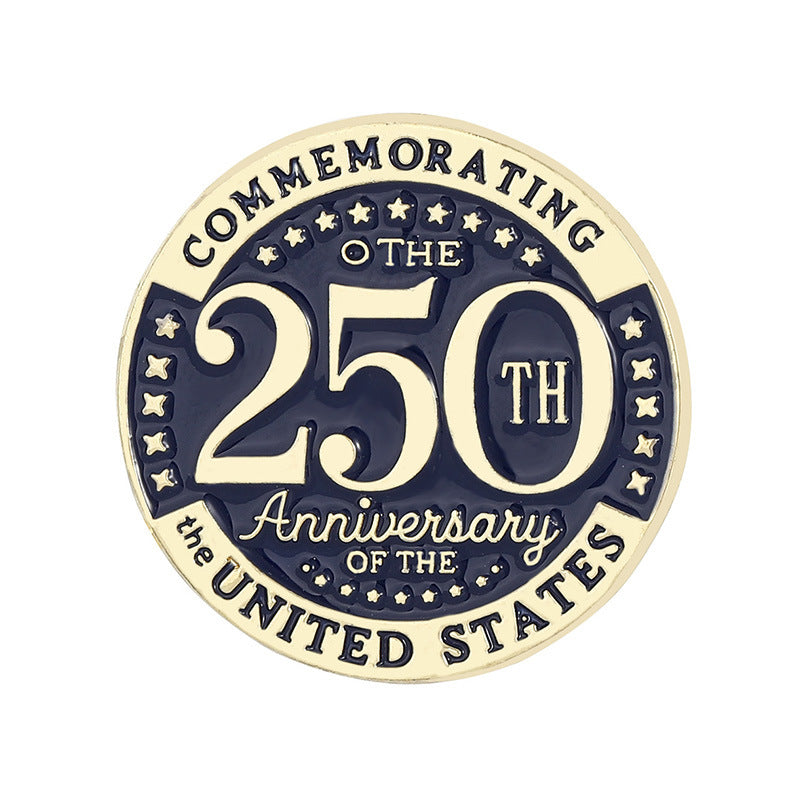 2026 USA Independence Day 250th Anniversary Commemorative Eco Friendly Alloy Lapel Pin Badge for Patriotic Clothing Accessories Collectors and Gift Giving