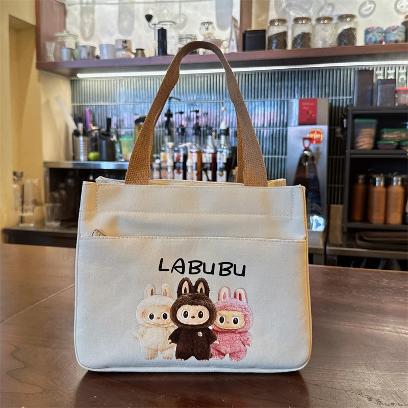 Large Capacity Canvas Tote Bag for Women Stylish Minimalist Work Commuter Mom Student Lunch Box Carrier Reusable Eco Friendly Shoulder Handbag with Sturdy Handles