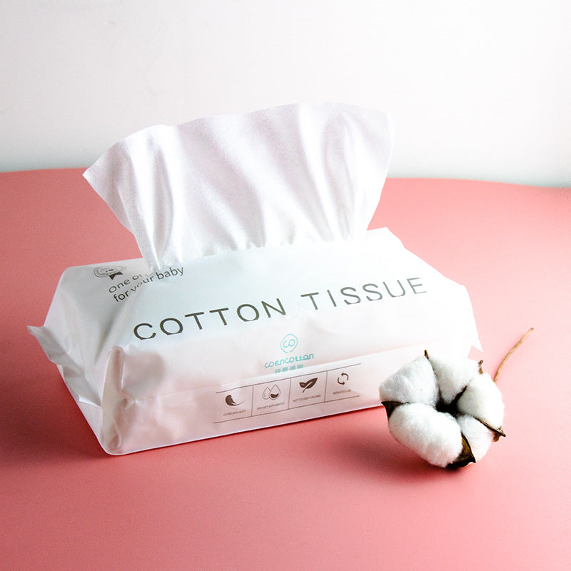 Premium 100% Cotton Disposable Face Towels Extra Thick Soft Gentle for Face Cleansing Makeup Removal Sensitive Skin Baby Care Spa Salon Bulk Pack