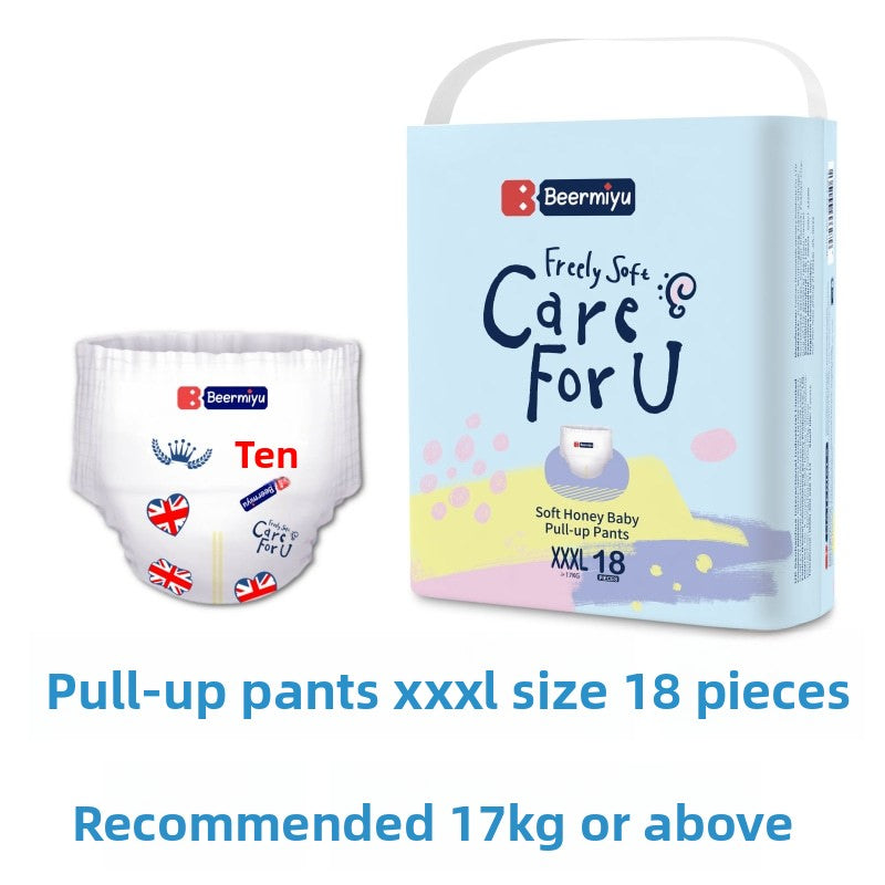 Beermiyu UK Premium Ultra Thin Breathable Baby Pull Up Diapers for Toddlers Dry Comfort Fit Leak Proof Soft Elastic Waist NB to XXXL Sizes Hypoallergenic Gentle on Sensitive Skin