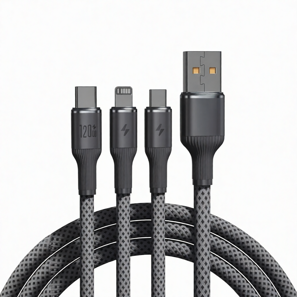 Three-in-one charging cable